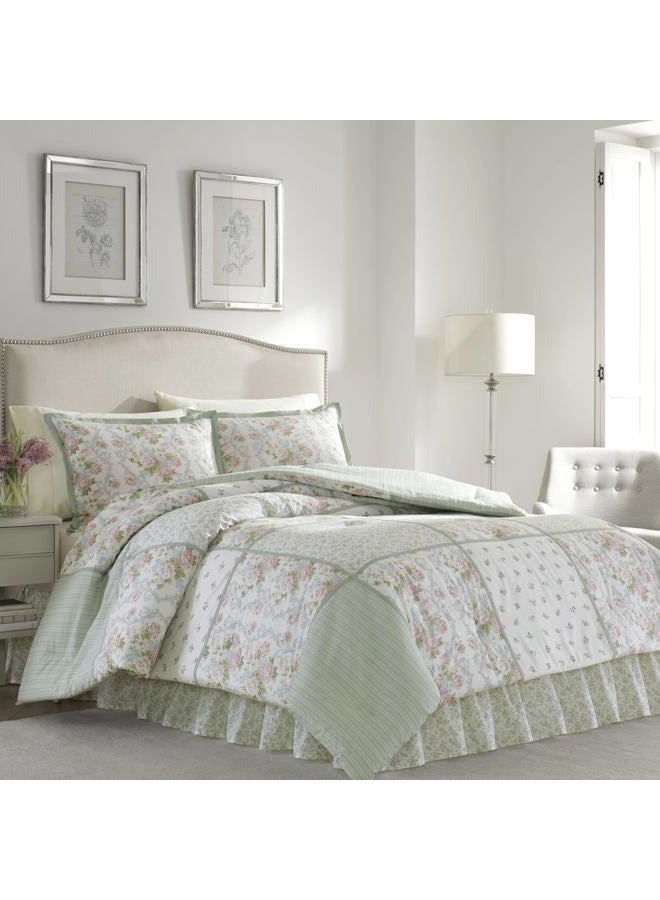 LAURA ASHLEY المنزل | مجموعة هاربر | لحاف فاخر فائق النعومة، مجموعة بياضات متميزة لجميع الفصول، تصميم أنيق ودقيق لديكور المنزل، كامل، مريمي - Image 4
