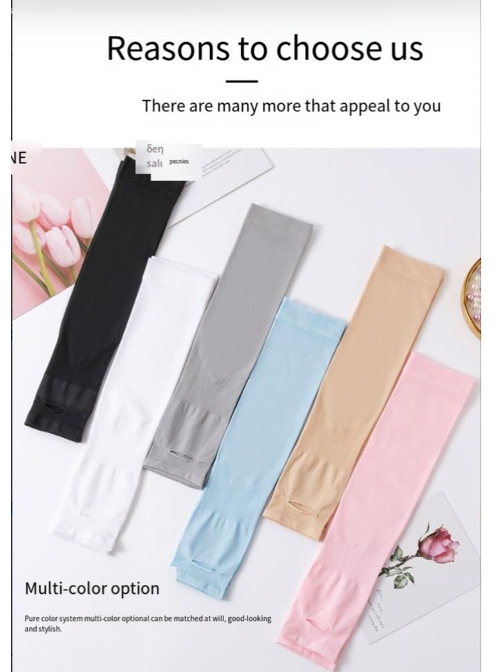 General Summer ice silk hand sleeves sun protection sleeves men and women arm guards outdoor driving and cycling women's sun protection and UV protection ice sleeves  - Image 2