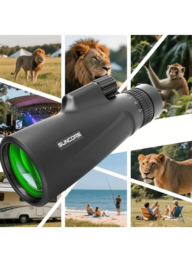 Suncore 30x50 High Power Monocular Telescope 50mm Large Objective Lens 10 30x L Black - Image 3