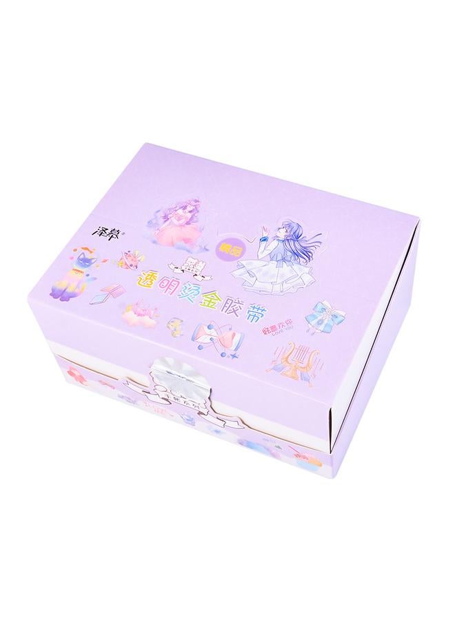 Bluejw And Paper Tape Bronzing Hand Account Sticker Suit PET Cartoon Character Hand Account Material Gift Bag Hand Account Transparent Tape  - Image 1