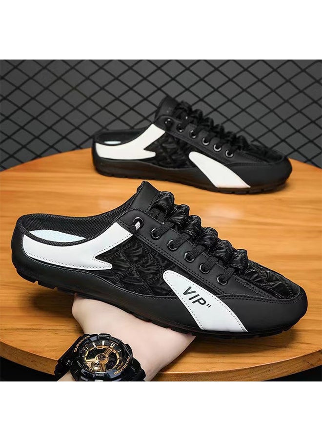 Generic - Men's Trendy Color Block Hollow Out Mule Shoes, Comfy Non Slip Casual Durable & Breathable Slippers, Men's Outdoor Footwear - Image 1