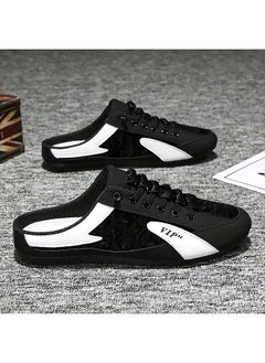 Men's Trendy Color Block Hollow Out Mule Shoes, Comfy Non Slip Casual Durable & Breathable Slippers, Men's Outdoor Footwear