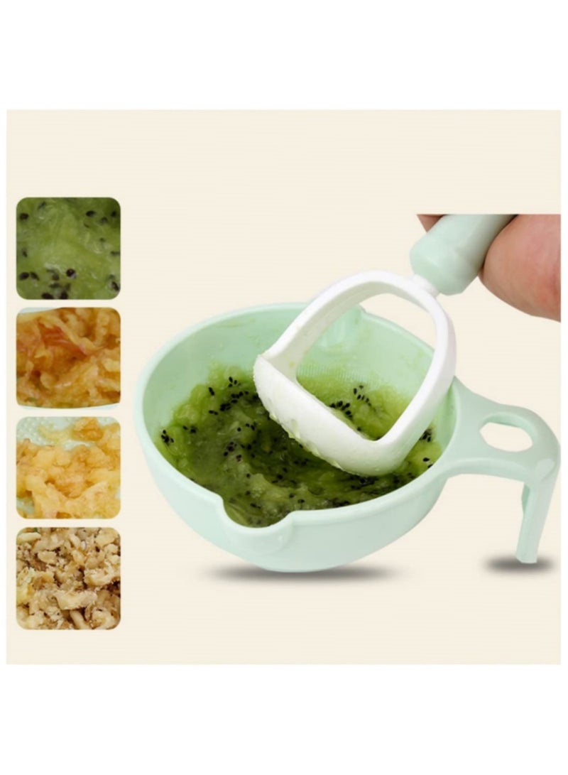 Mmmon Baby Food Maker Set: Toddler Mill with Mash Bowl, Hand Masher, Citrus Juicer, Grater - 8 in 1 Baby Food Processor - Fruits and Vegetables Masher - No BPA (Mint Green) - Image 2