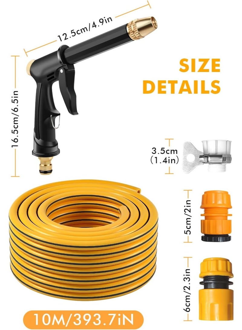 Expandable Garden Water Hose with Multi-Pattern Metal Spray Nozzle, Quick Connect Fittings, Flexible Hose for Watering Plants, Washing Cars, Cleaning Patios, Floors, Fences and Outdoor Use - Image 2