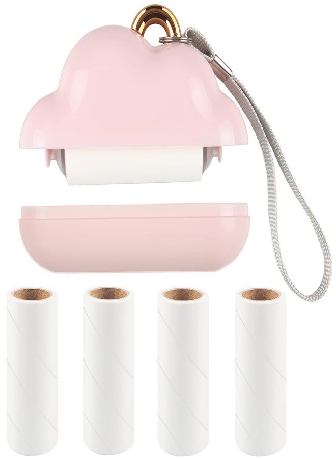 Nokiils Mini Lint Roller Travel Size, Reusable Lint Roller for Travel, Pet Hair Remover Portable Lint Roller for Clothes with 150 Sheets Refillable (Pink) - Image 1