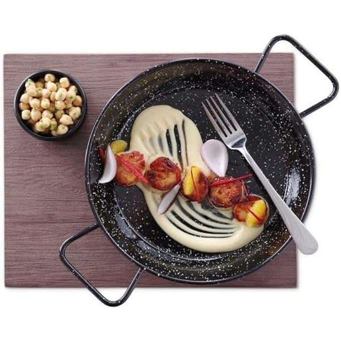 HENDI Paella Large Sheet Steel Pans With 2 Handles 300 Mm X 50 Mm Size - Image 2