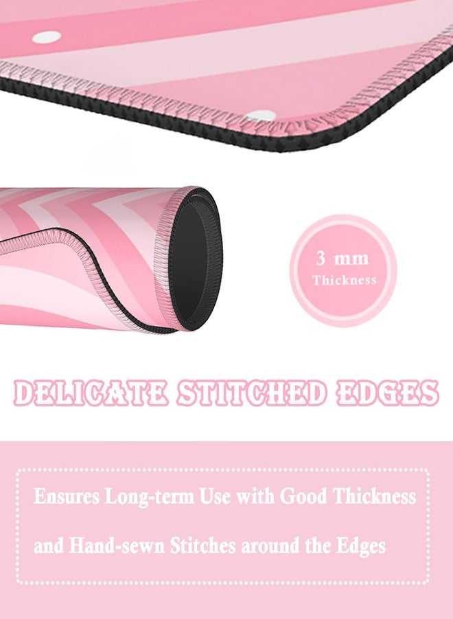 Pecfamly Cute Kawaii Cutecore Aesthetic Pink Girly Gaming Mouse Pad Small, Gamer Girl Room Decor Desk Accessories (9.4 x7.8 Inch) - Image 5