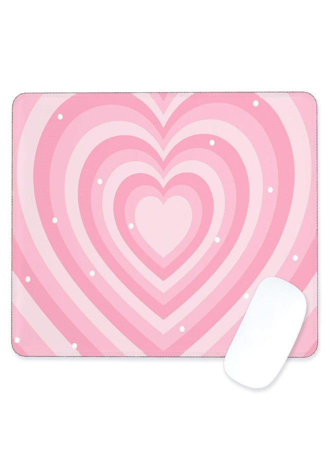 Pecfamly Cute Kawaii Cutecore Aesthetic Pink Girly Gaming Mouse Pad Small, Gamer Girl Room Decor Desk Accessories (9.4 x7.8 Inch) - Image 1