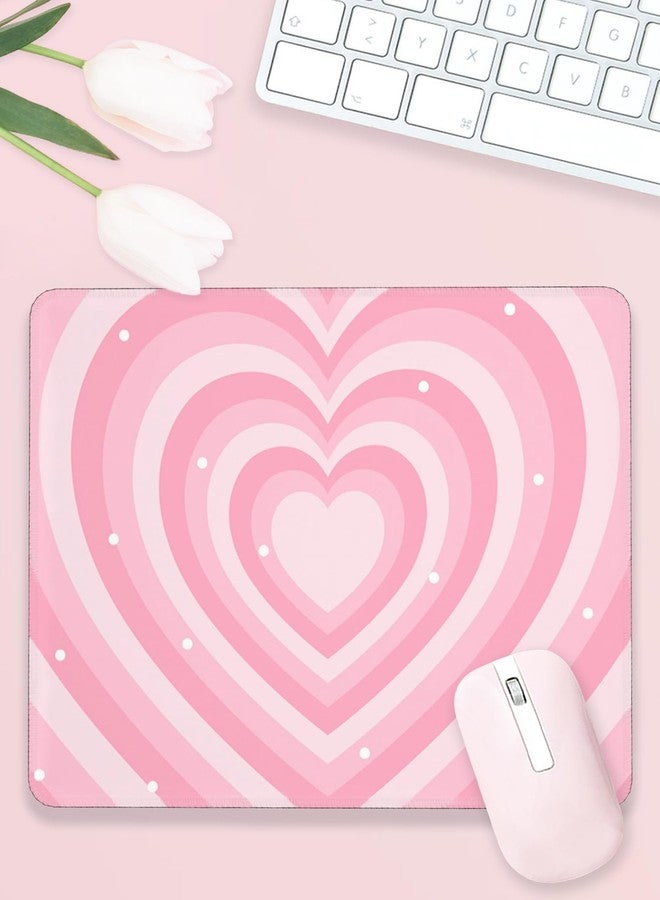 Pecfamly Cute Kawaii Cutecore Aesthetic Pink Girly Gaming Mouse Pad Small, Gamer Girl Room Decor Desk Accessories (9.4 x7.8 Inch) - Image 2