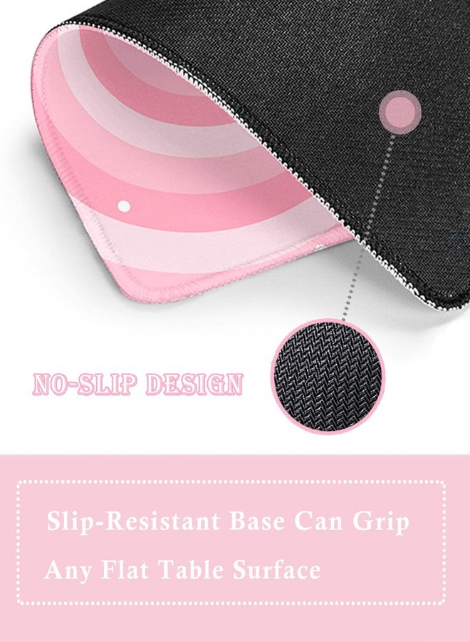 Pecfamly Cute Kawaii Cutecore Aesthetic Pink Girly Gaming Mouse Pad Small, Gamer Girl Room Decor Desk Accessories (9.4 x7.8 Inch) - Image 4