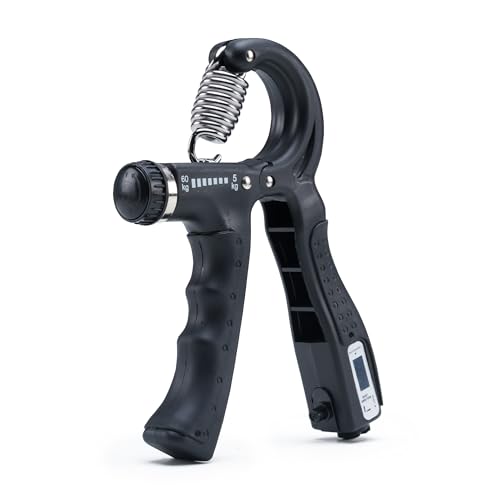 Solpro Velgrip Adjustable Hand Grip Strengthener with Mechanical Counter for Men & Women | Adjustable 5 to 60 kg Resistance | Forearm, Wrist & Finger Strengthener | Home, Gym & Rehab Workouts (Black) - Image 1