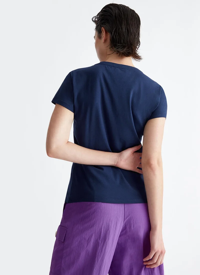 Liu Jo T-shirt with embroidered logo and rhinestones