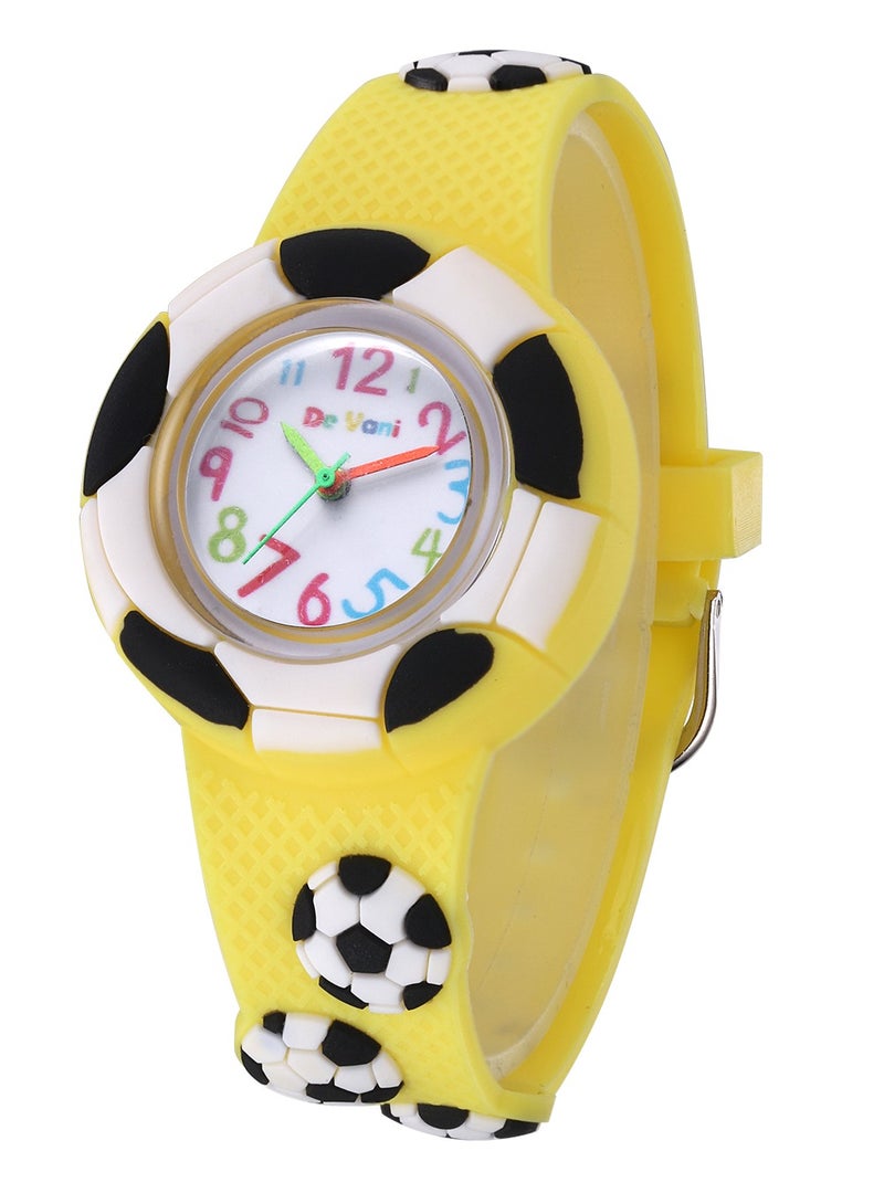 De Vani Kids Wrist Watch By De Vani Ball Design Yellow Color - Image 1