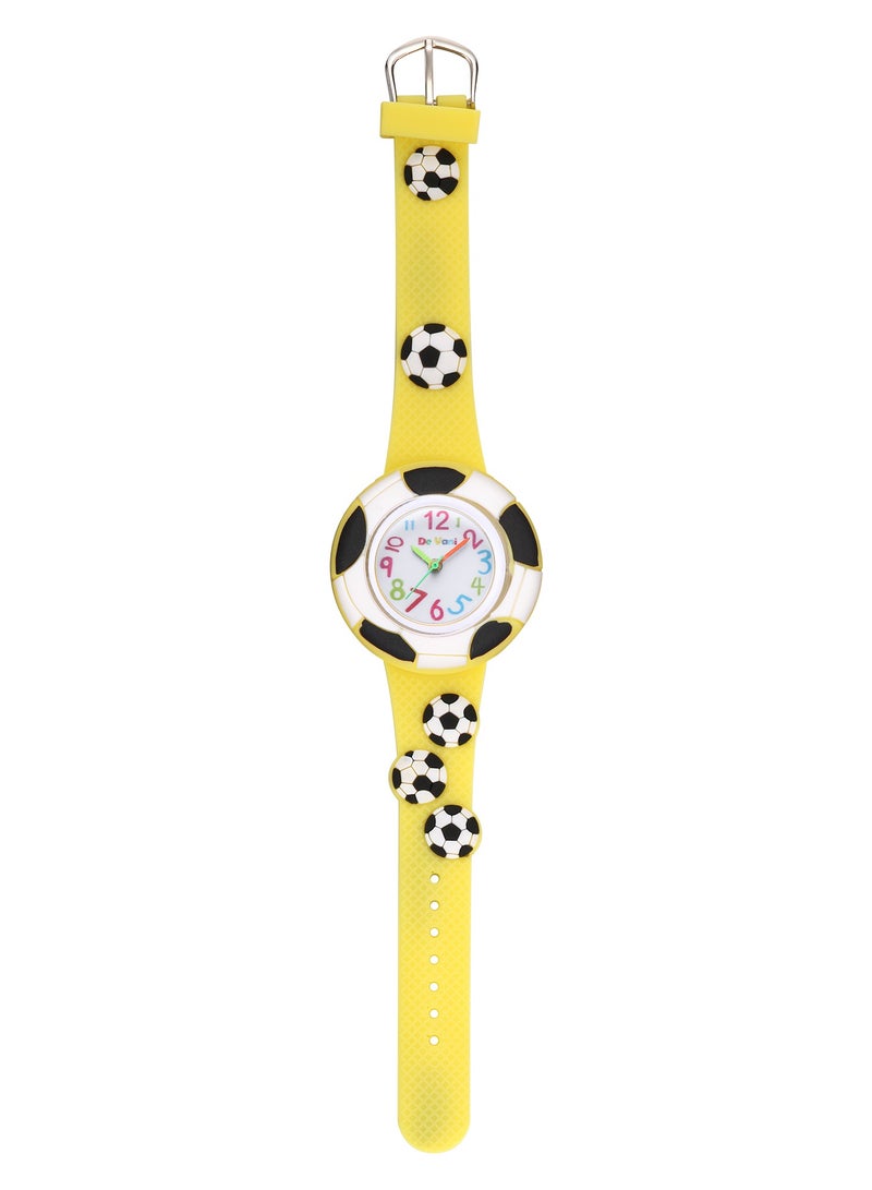 De Vani Kids Wrist Watch By De Vani Ball Design Yellow Color - Image 2