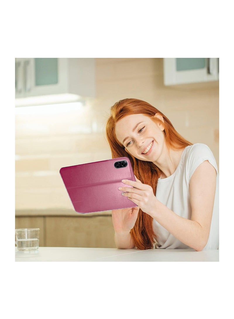 BYTER PU Leather Classic Trifold Stand Flip Case Cover For Honor Pad X9 11.5 Inch 2023 Light Pink - Image 5