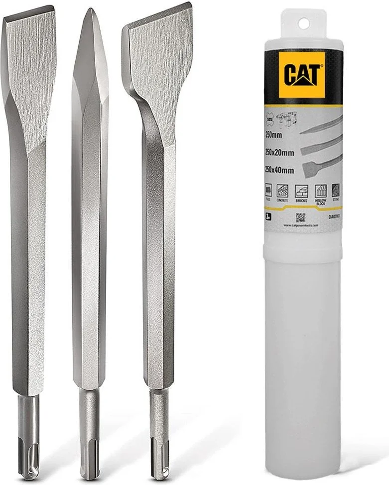 CAT Cat DA03903 Sds Plus 3 Piece Professional Chisel/Chisel Hammer Bit Set