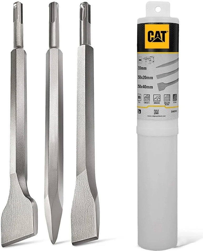 CAT Cat DA03903 Sds Plus 3 Piece Professional Chisel/Chisel Hammer Bit Set