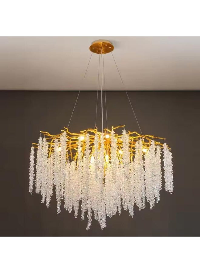 TASVORA 60cm Nordic Modern Gold Raindrop LED Pendant Light | Luxury Branch Chandelier | Large Living Room Ceiling Lamp | Creative Home Lighting - Image 1