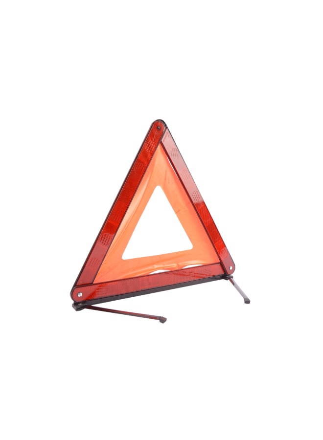 red reflective road triangle