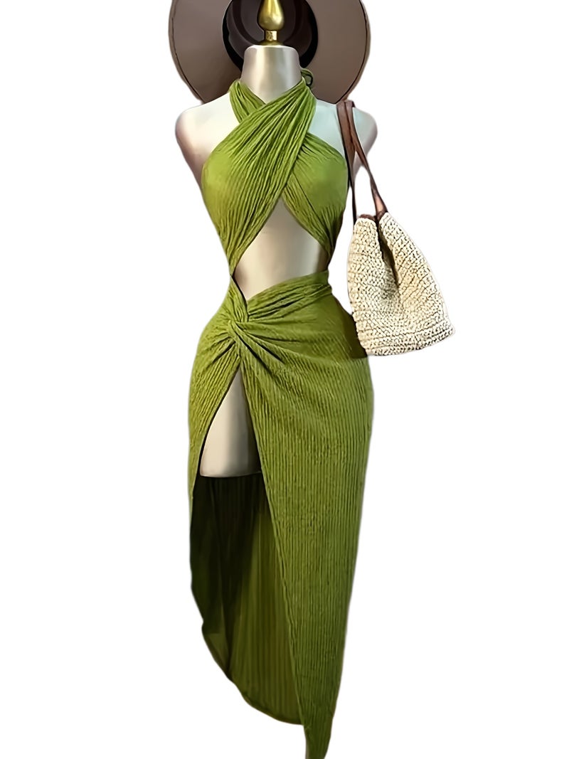 Women's Dress, Ladies' Dress, Women's Summer Dress, Women's Summer Dress, Elegant Women's Dress, Elegant Ladies' Dress, Women's Summer Skirt, Dress, Summer, Women's Backless Bodycon Dress... - Image 1