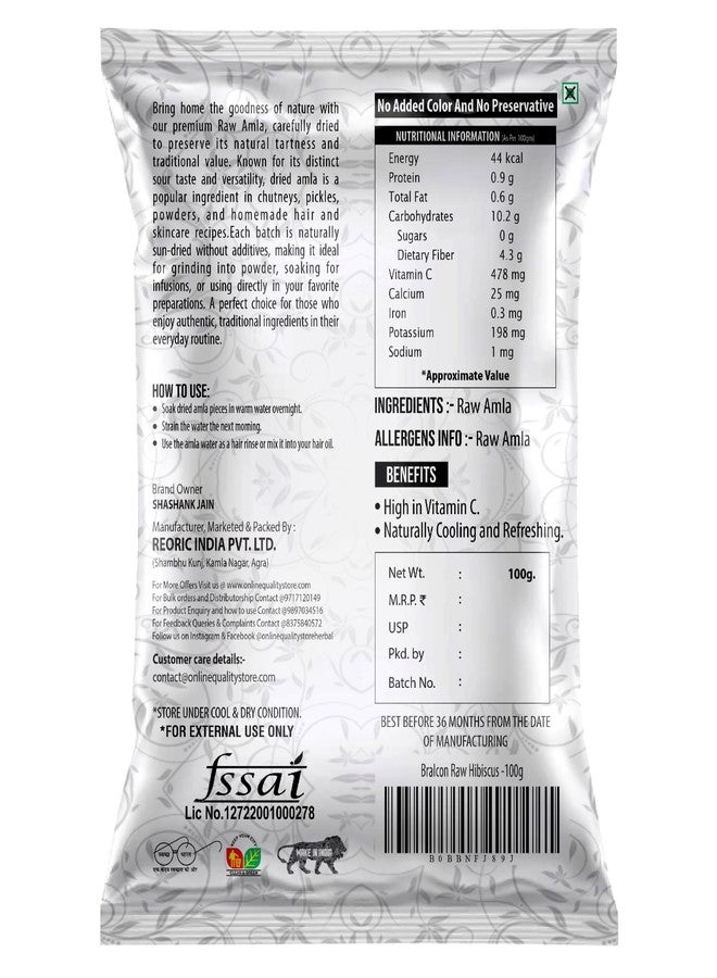 BRALCON Organic Raw Reetha, Amla, Shikakai Combo Pack- 300g(100g x 3 Pack)|100% Natural Whole Dried Soap pod, aritha nut, Sukha Awla for Hair & Skin - Image 4