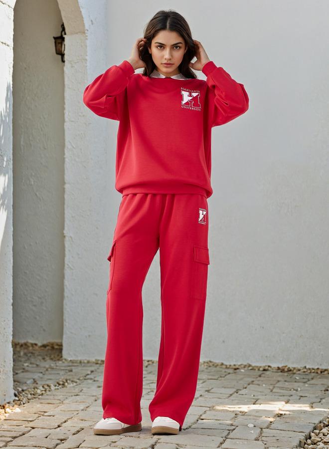 SP Characters Harvard Print Sweatshirt with Contrast Collar - Image 2