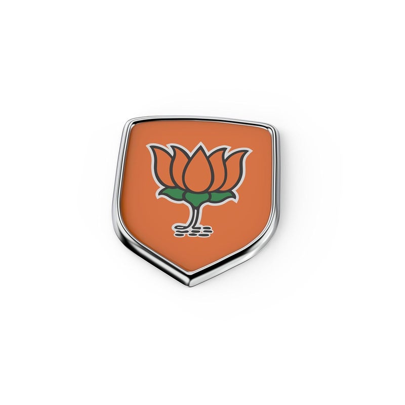 GFX Bhartiya Janta Party (BJP) Sticker (12X9X3cm), 3D Chrome Finish Badge for Car, Bike and Truck - All Four Wheeler Exterior Waterproof Self-Adhesive Sticker, Made Vinyl - Image 4