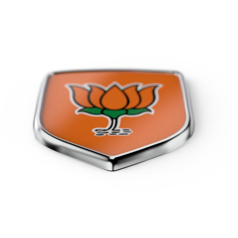 GFX Bhartiya Janta Party (BJP) Sticker (12X9X3cm), 3D Chrome Finish Badge for Car, Bike and Truck - All Four Wheeler Exterior Waterproof Self-Adhesive Sticker, Made Vinyl - Image 5