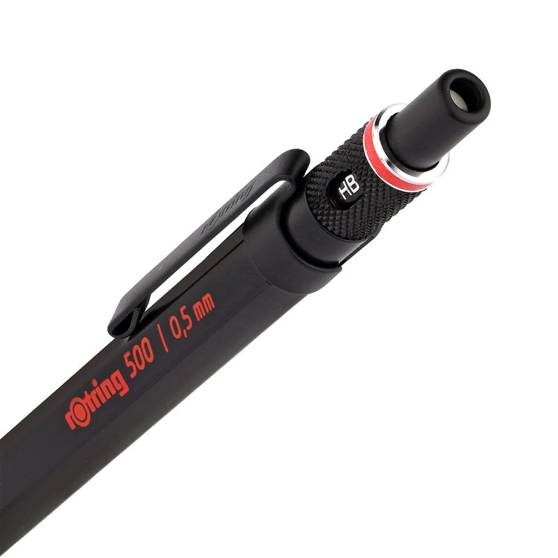 Rotring قلم رصاص ميكانيكي روتراينج 500 بقطر 0.5 مم، أسود (502505N) (1904725) - Image 5