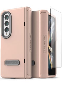 VRS Design Terra Guard Modern [Hinge Protection] Samsung Galaxy Z Fold 4 Case Cover (2022) with Front Screen Protector - Pink Sand  - Image 1