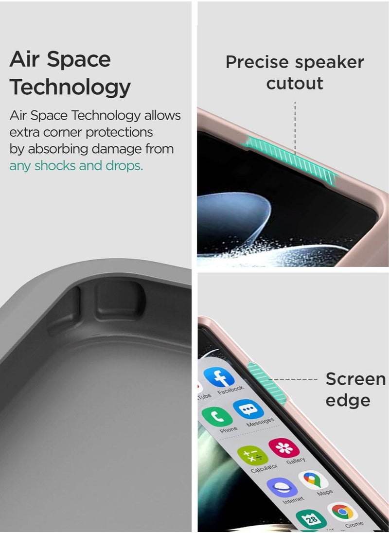 VRS Design Terra Guard Modern [Hinge Protection] Samsung Galaxy Z Fold 4 Case Cover (2022) with Front Screen Protector - Pink Sand  - Image 5