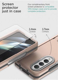 VRS Design Terra Guard Modern [Hinge Protection] Samsung Galaxy Z Fold 4 Case Cover (2022) with Front Screen Protector - Pink Sand  - Image 2