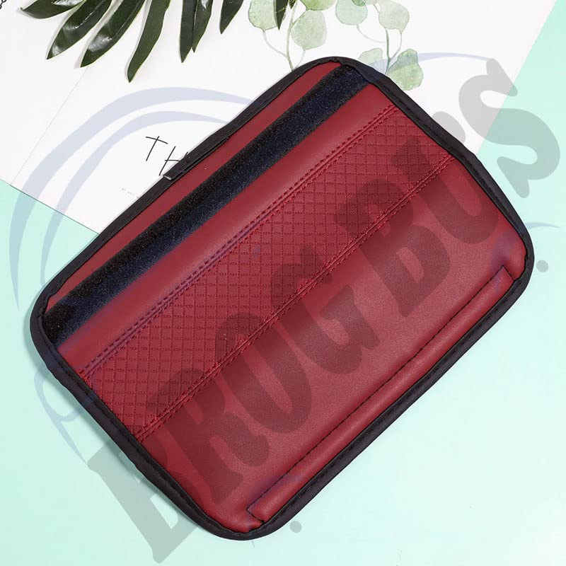 BROGBUS Car Seat Belt Shoulder Pad Cover Car Safety Belt Pad (Maroon, Pack of 02) - Image 2