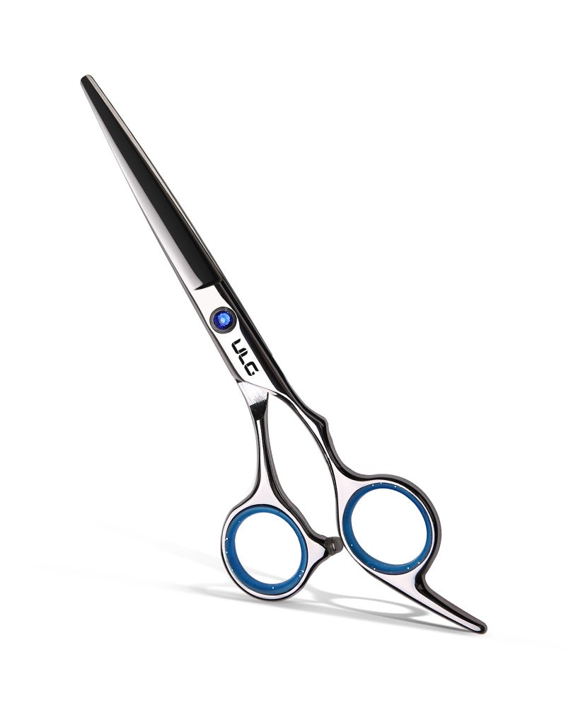 ULG Hair Cutting Scissors, ULG Professional Hair Scissors 5.5 inch Right-Hand Razor Edge Barber Shears Salon Hair Cutting Shears Made of Japanese Stainless Steel, Hand Sharpened Blue - Image 1