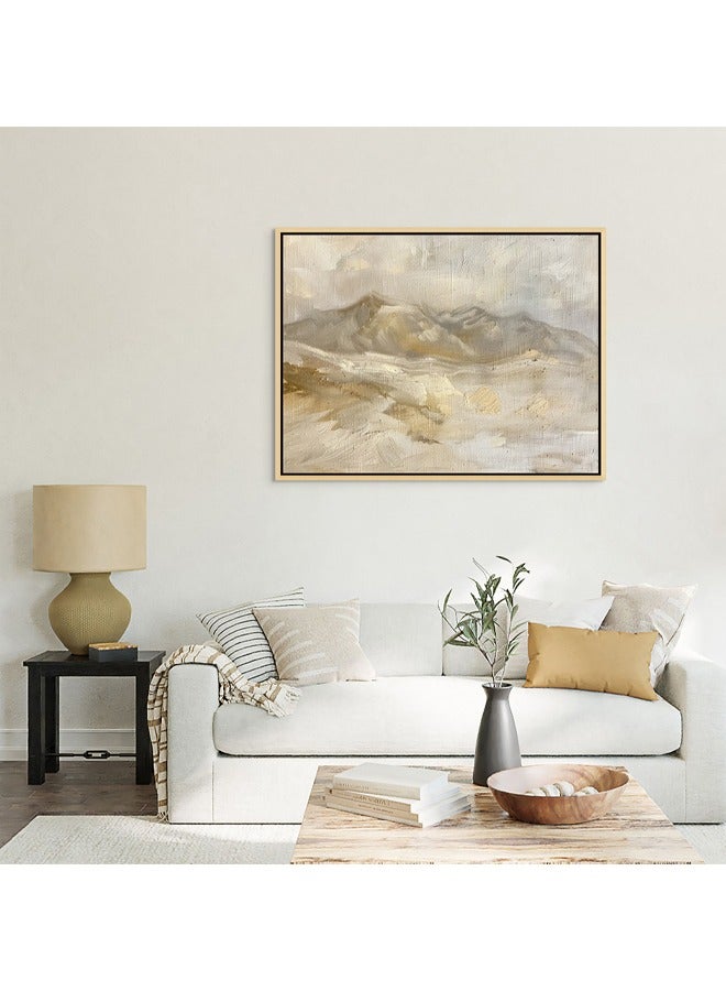 Art Decor Framed Canvas Wall Art of Abstract Mountain Landscape Neutral Tones Mountain Print Wall Decor for Home Office Living Room Bedroom Gifting - Image 2