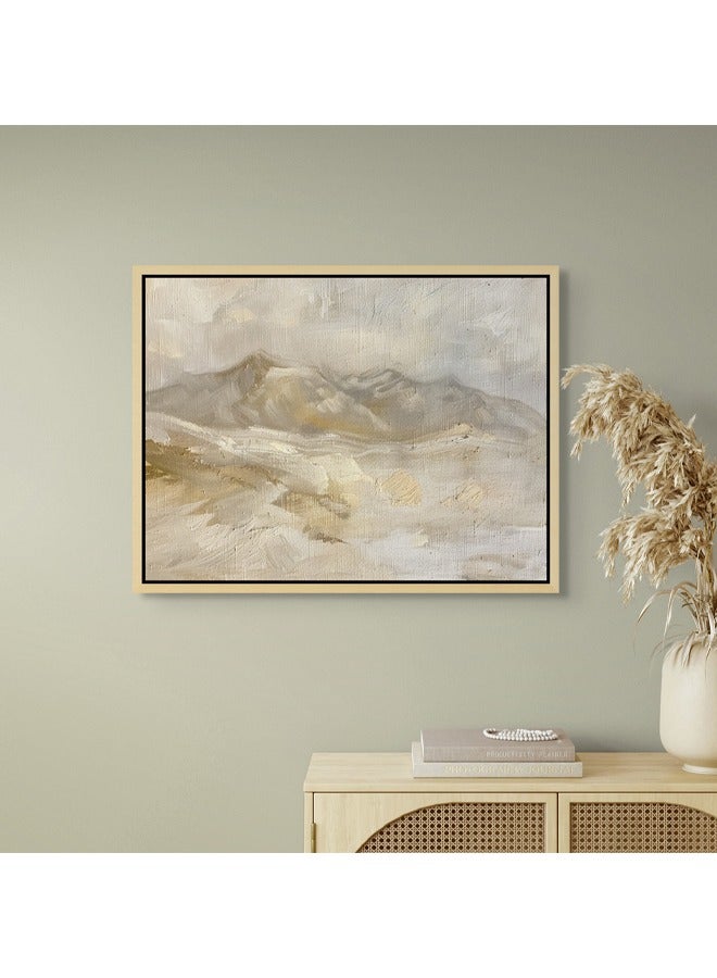 Art Decor Framed Canvas Wall Art of Abstract Mountain Landscape Neutral Tones Mountain Print Wall Decor for Home Office Living Room Bedroom Gifting - Image 3