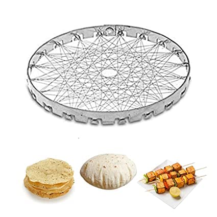 Amfs Store Stainless Steel Chota Tandoor Jali for Gas Rasoi Roaster Grill Silver Pack of 4 C T 4 1  - Image 1