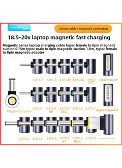 Generic Type-C Male And Female To DC Round Mouth Square Mouth Notebook Power Adapter PD100W Lure Magnetic Suction Adapter Cable-Color:Magnetic Adapter Magsafe1  - Image 2
