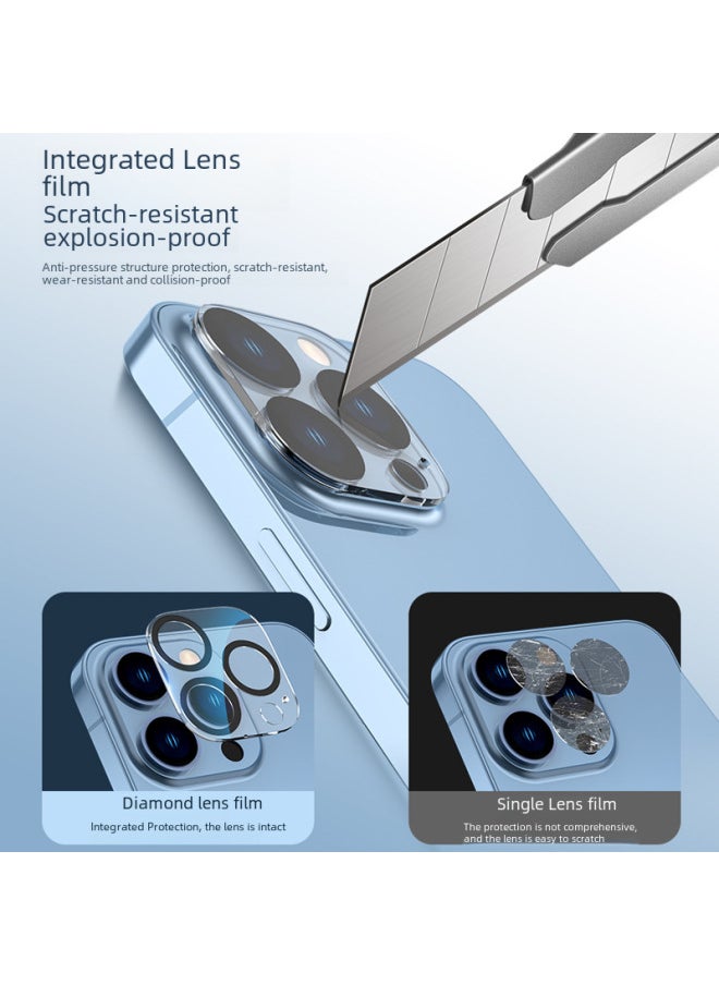 Generic - Applicable To Apple 16 15Pro Lens Film IPhone12 Tempered Film 13 Mobile Phone Camera 14 Full Coverage Max-Color: Transparent Half Package (Fit Full Package) Corning Glass Film-Dimensions:Apple 14promax - Image 1