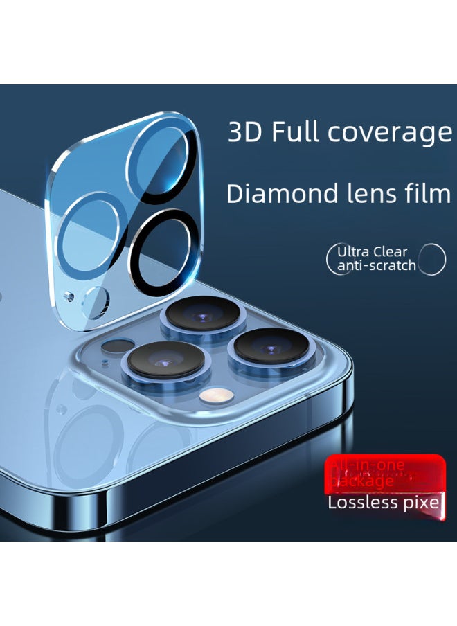 Generic - Applicable To Apple 16 15Pro Lens Film IPhone12 Tempered Film 13 Mobile Phone Camera 14 Full Coverage Max-Color: Transparent Half Package (Fit Full Package) Corning Glass Film-Dimensions:Apple 14promax - Image 1
