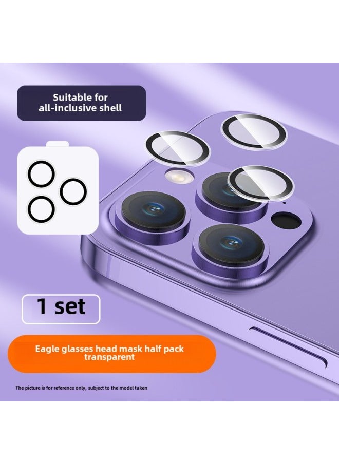 Generic - Applicable To Apple 16 15Pro Lens Film IPhone12 Tempered Film 13 Mobile Phone Camera 14 Full Coverage Max-Color: Transparent Half Package (Fit Full Package) Corning Glass Film-Dimensions:Apple 14promax - Image 1