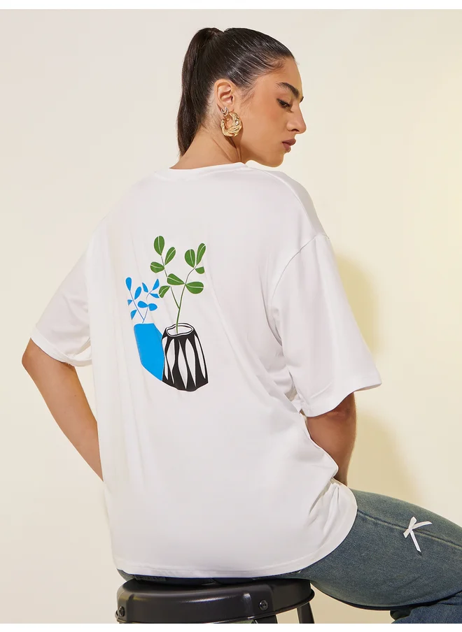 Take Two Take Two Round Neck Back Graphic Print T-Shirt
