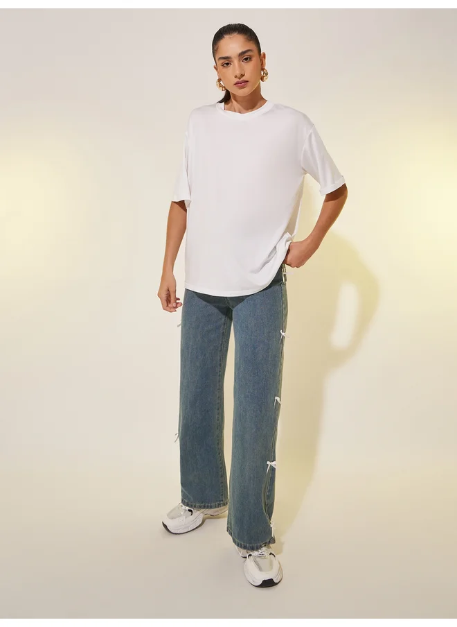 Take Two Take Two Round Neck Back Graphic Print T-Shirt