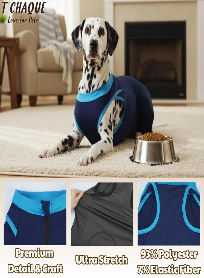 T'CHAQUE Dog Surgery Suit for Dogs After Surgery, Dog Onesie for Spay Surgery Female, Anti Licking Rear Leg Sleeve, Bodysuit for Abdominal Wounds Skin Disease,Substitute E-Collar & Cone, Gray, XL - Image 3