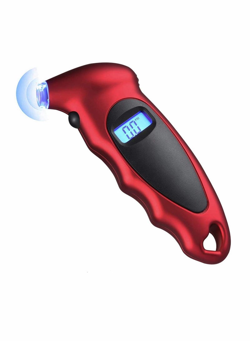 Digital Tyre Pressure Gauge Accurate 150 PSI 4 Ranges with Backlight LCD Display and Non Slip Grip Tyre Pressure Checker for Cars Bikes Motorcycles (Not compatible with Presta valves) - Image 1