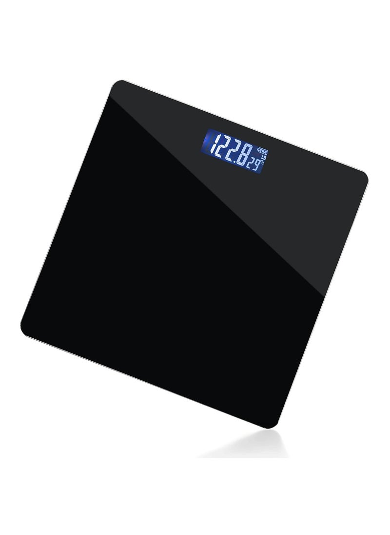 Hihonor - Digital Body Weight Bathroom Scale Smart Scale Step-on Technology with Easy Read LCD, Up to 400 Pounds Perfect Digital Home Scale,10 Inch Black Highly Accurate Scale for Body Weight - Image 1