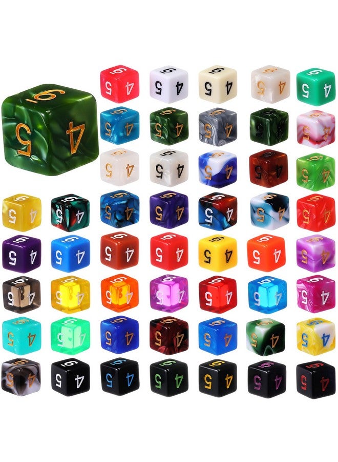 Skylety Skylety 100 Pieces Polyhedral Dice Set with Black Pouch Polyhedral Dice Compatible with RPG MTG Table Games Multi Colored Assortment (6 Sided)  - Image 4