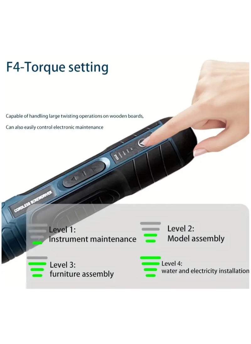 Generic - 3.6V lithium cordless screwdriver, Cordless Electric Screwdriver Set, Power Screwdriver with 4 torque setting, 105 PCS - Image 1