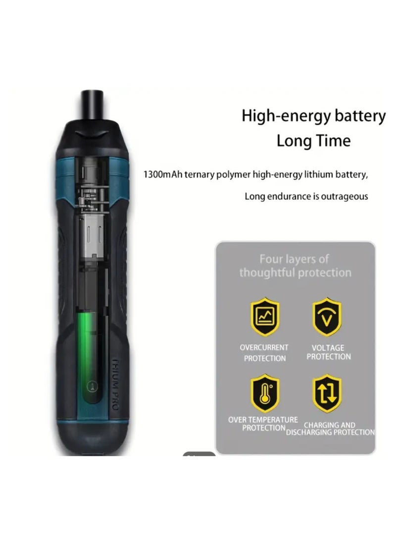 Generic - 3.6V lithium cordless screwdriver, Cordless Electric Screwdriver Set, Power Screwdriver with 4 torque setting, 105 PCS - Image 1