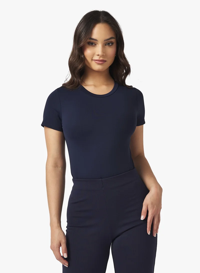 Ginger Basics Crew Neck Polyamide Bodysuit